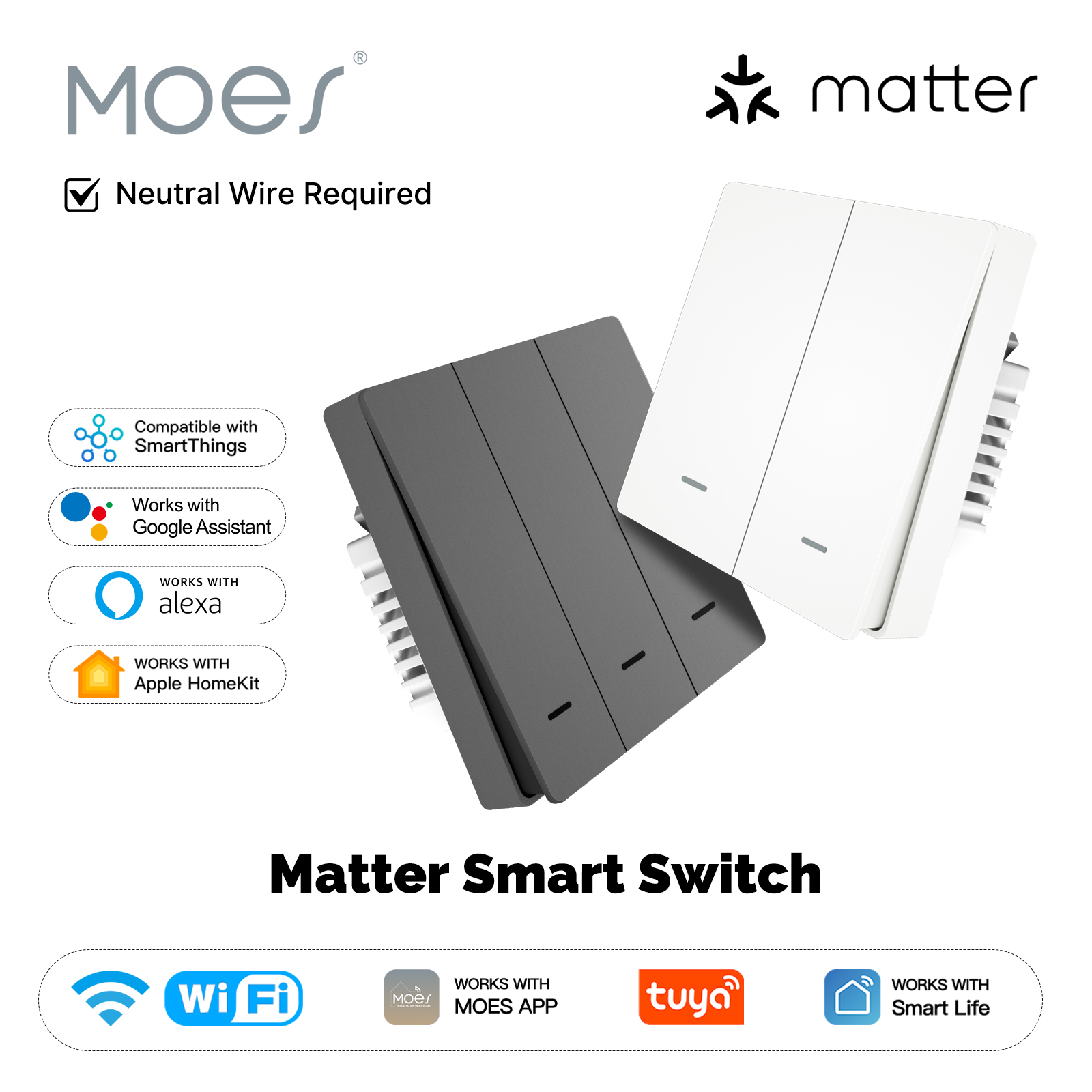 Smart Accessories - MOES Matter Tuya WiFi Smart Light