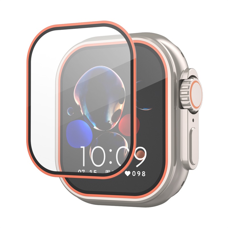 Smartwatch Case - Silk Print Tempered Glass Film For