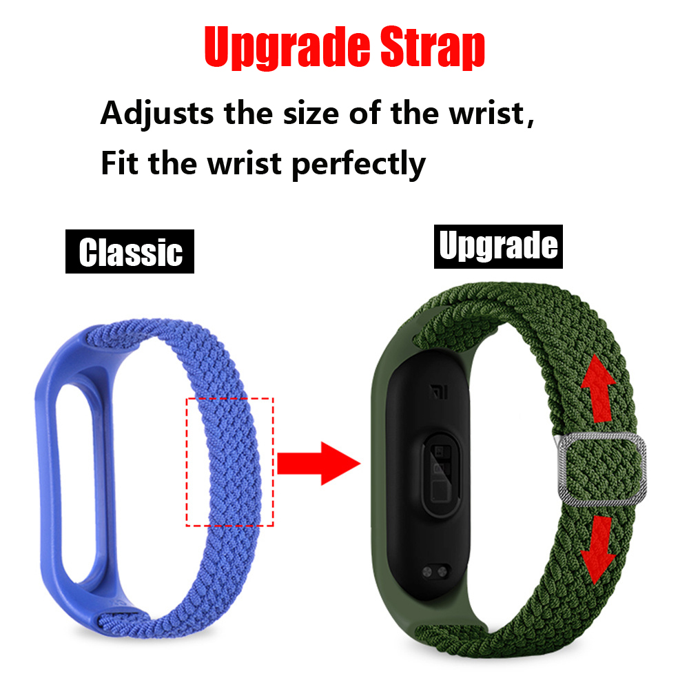Bracelet for Mi band 10 9 8 7  - Solo Loop Strap 评论和价格