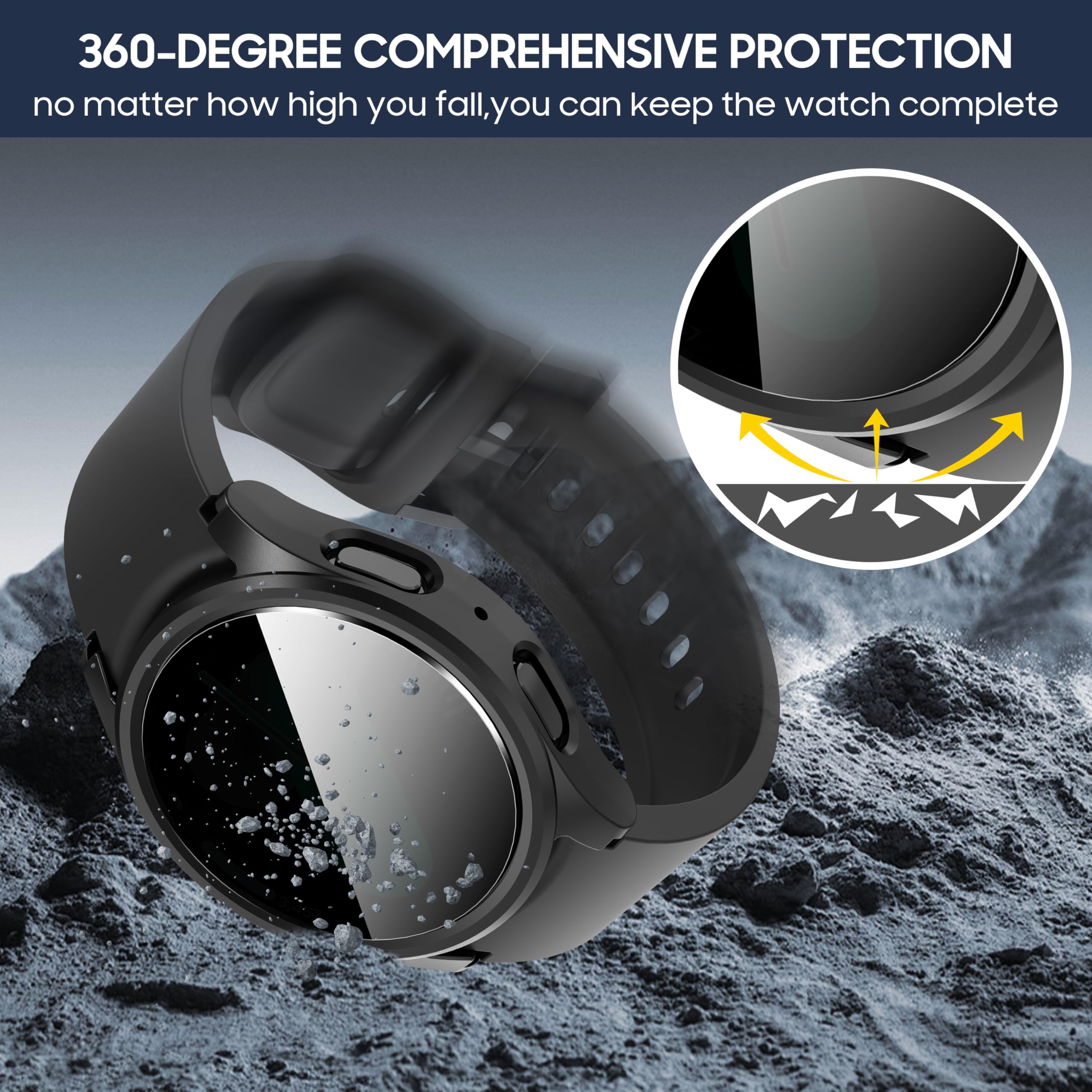 Tempered Glass+Privacy case fo - Smartwatch Band Accessories 评论和价格