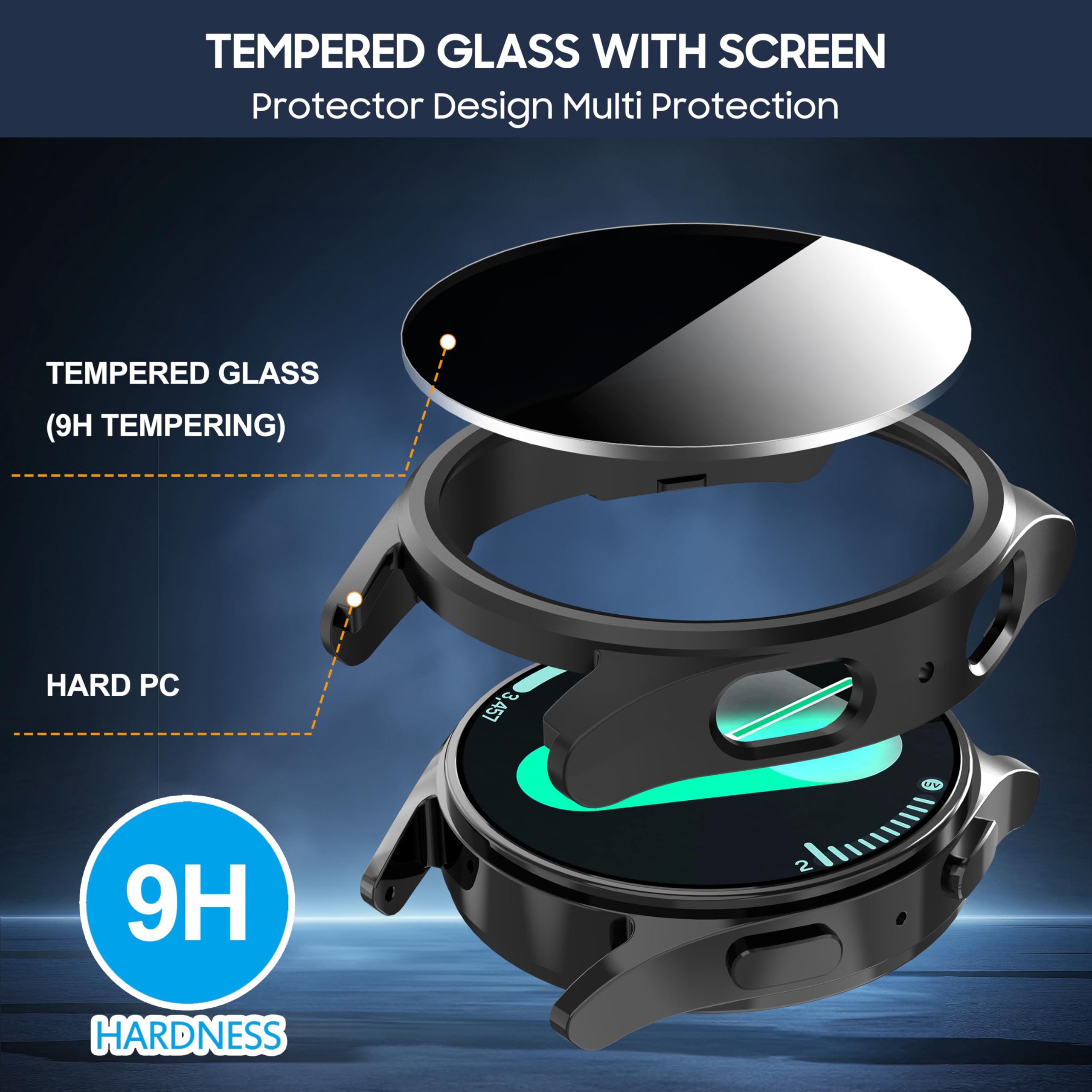Tempered Glass+Privacy case fo - Smartwatch Band Accessories 评论和价格