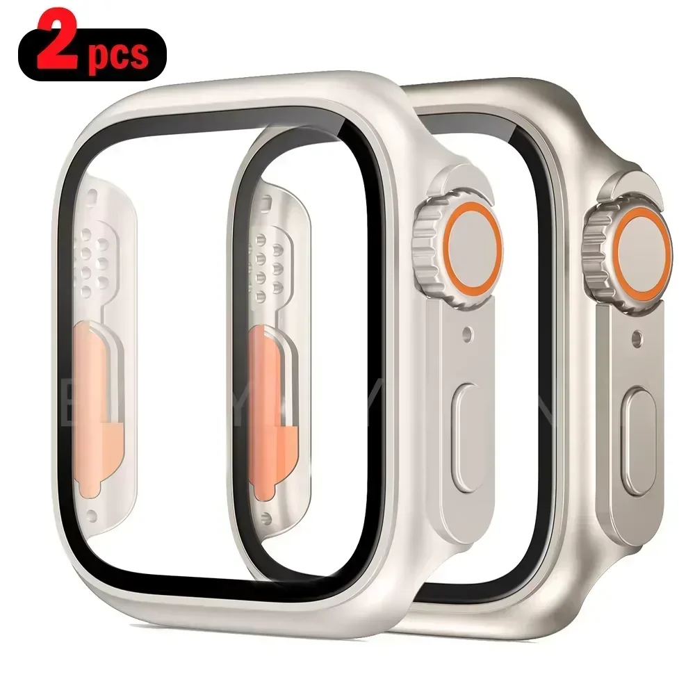 2PCS Tempered Glass+Cover For  - Apple Smartwatch Accessories 评论和价格