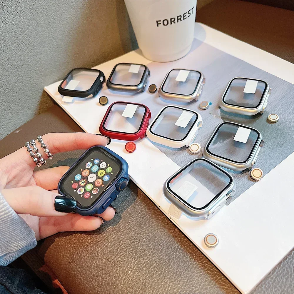 2PCS Tempered Glass+Cover For  - Apple Smartwatch Accessories 评论和价格