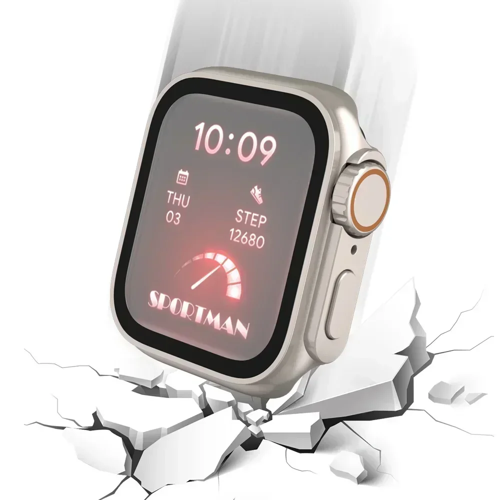 2PCS Tempered Glass+Cover For  - Apple Smartwatch Accessories 评论和价格