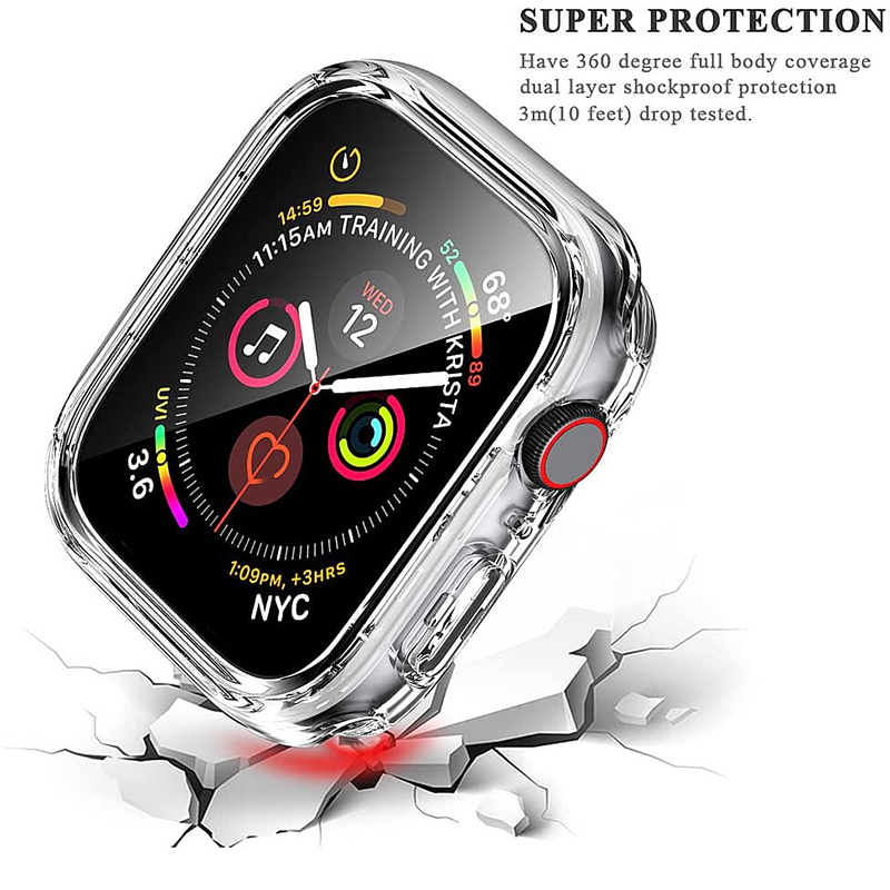 Tempered Glass+cover For Apple - Apple Smartwatch Accessories 评论和价格