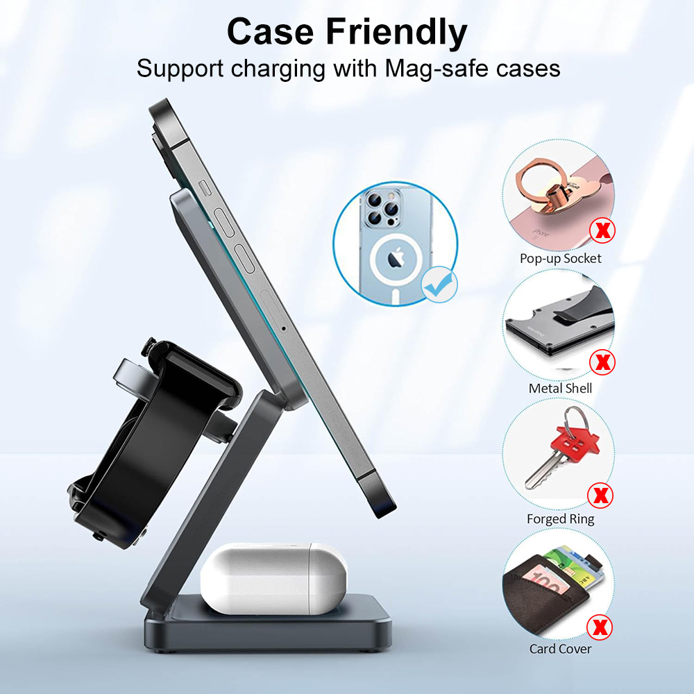 3 in 1 Foldable Magnetic Wirel - Watch Charger Cable 评论和价格
