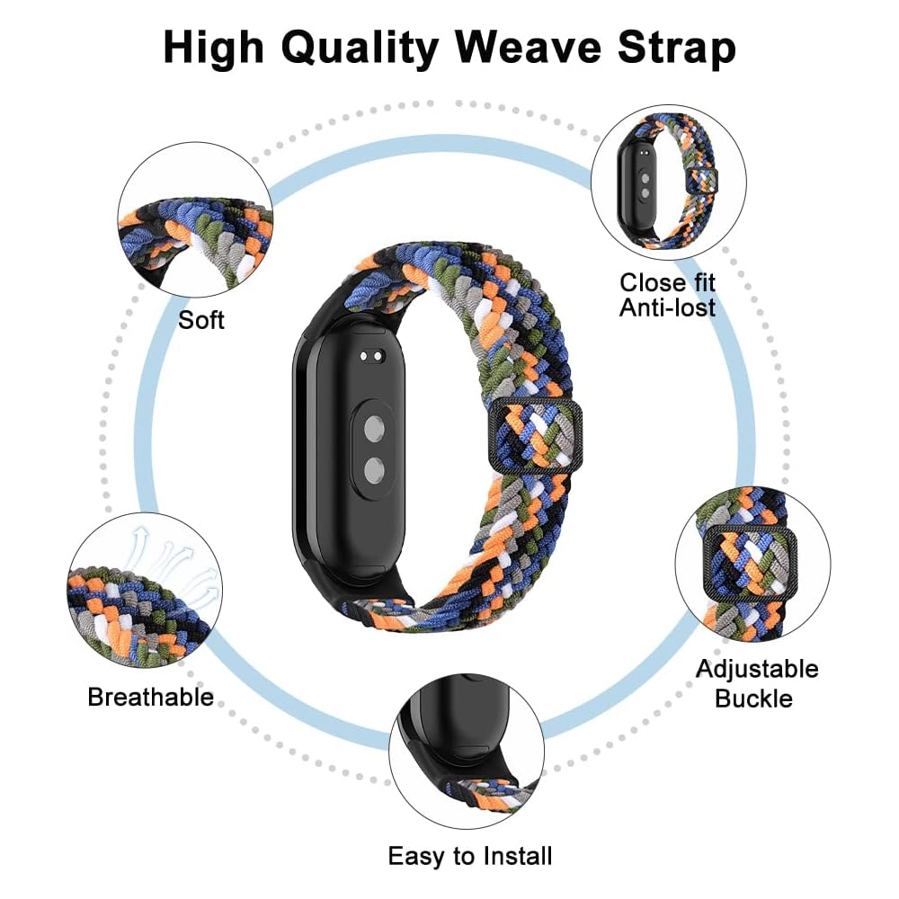 Strap for Xiaomi Mi Band 10 8  - Solo Loop Strap 评论和价格