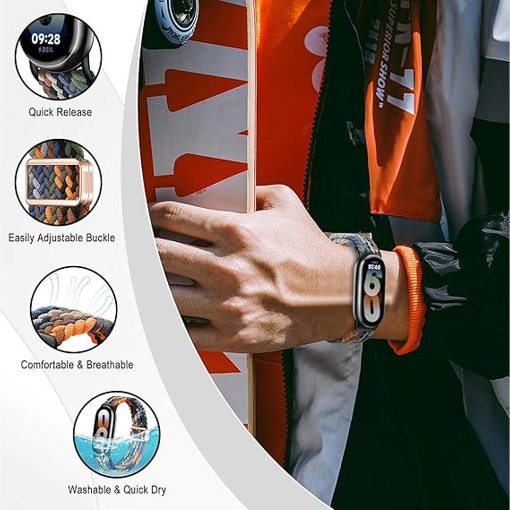 Straps for Xiaomi Mi Band 10 9 - Solo Loop Strap 评论和价格