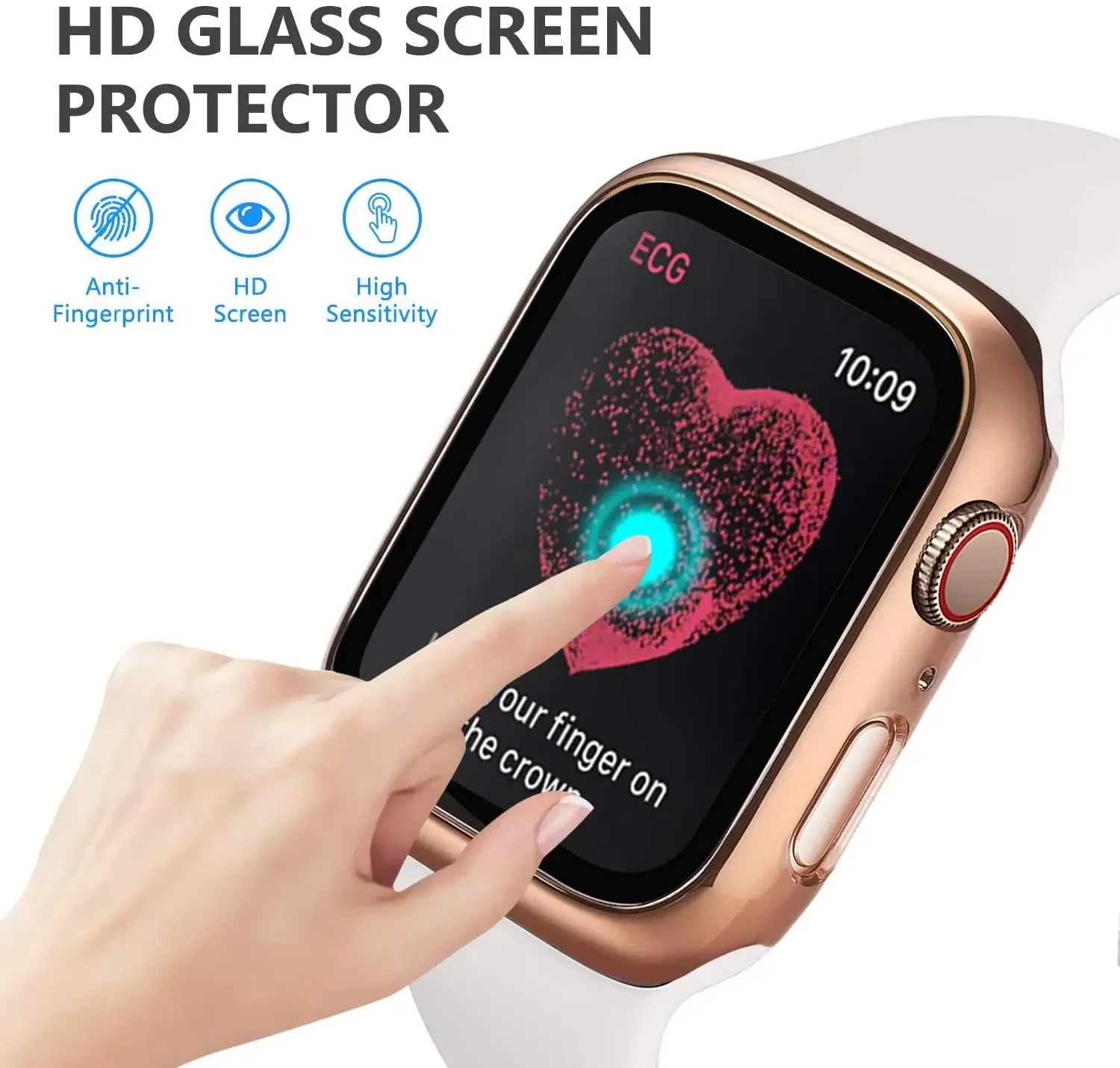 Tempered Glass+cover For Apple - Apple Smartwatch Accessories 评论和价格