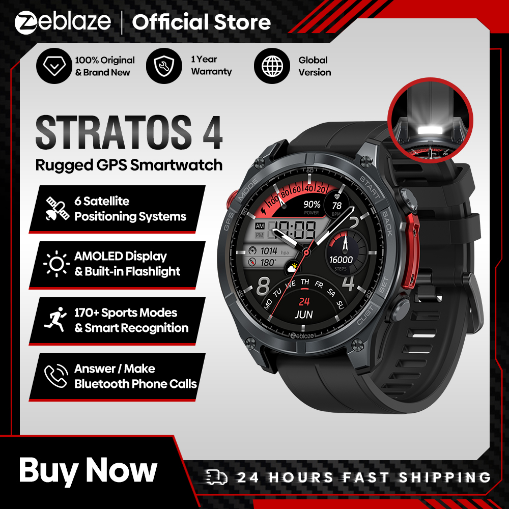 NEW Zeblaze Stratos 4 GPS Smar - Smartwatch Nexus 评论和价格