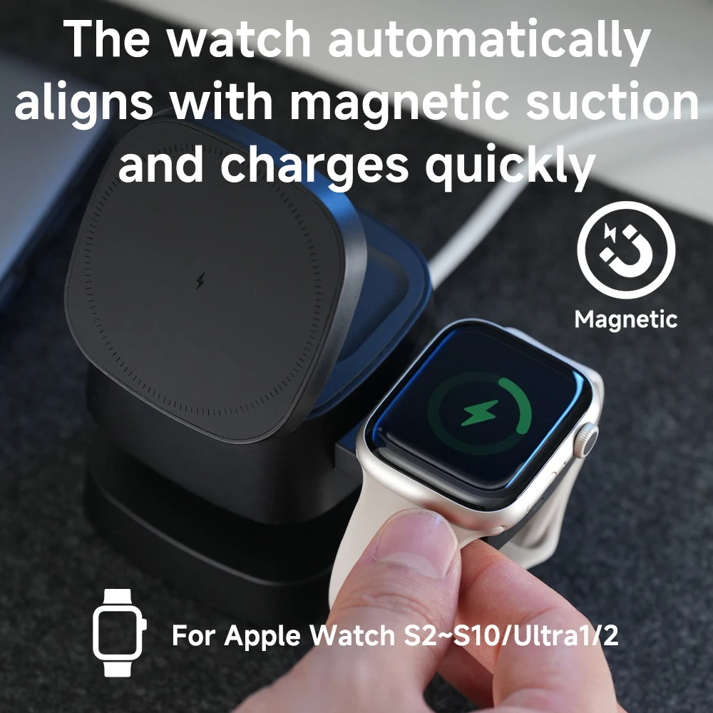 Magnetic 3 in 1 Wireless Charg - Watch Charger Cable 评论和价格