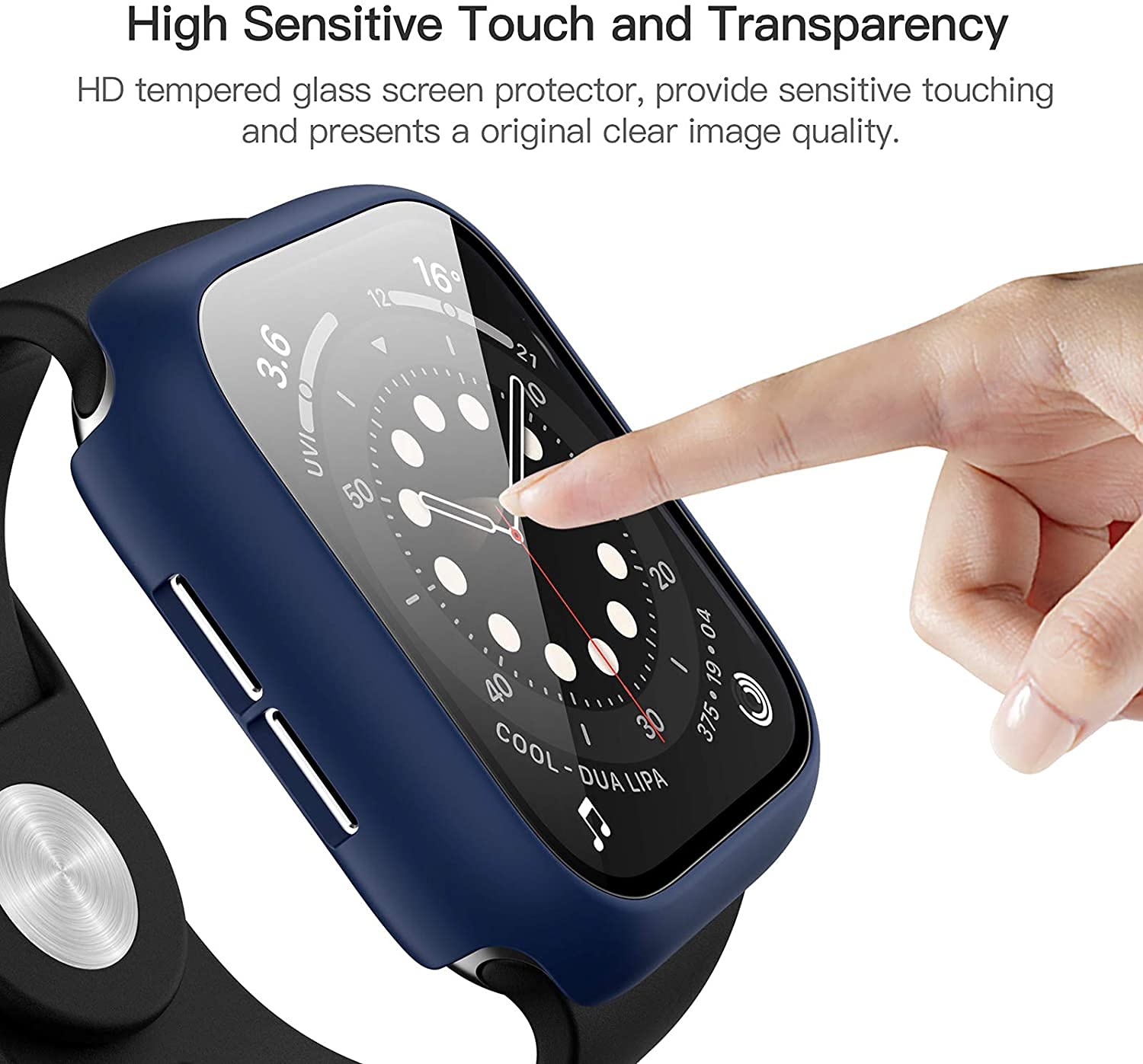 Tempered Glass+ Case For apple - Smartwatch Band Accessories 评论和价格