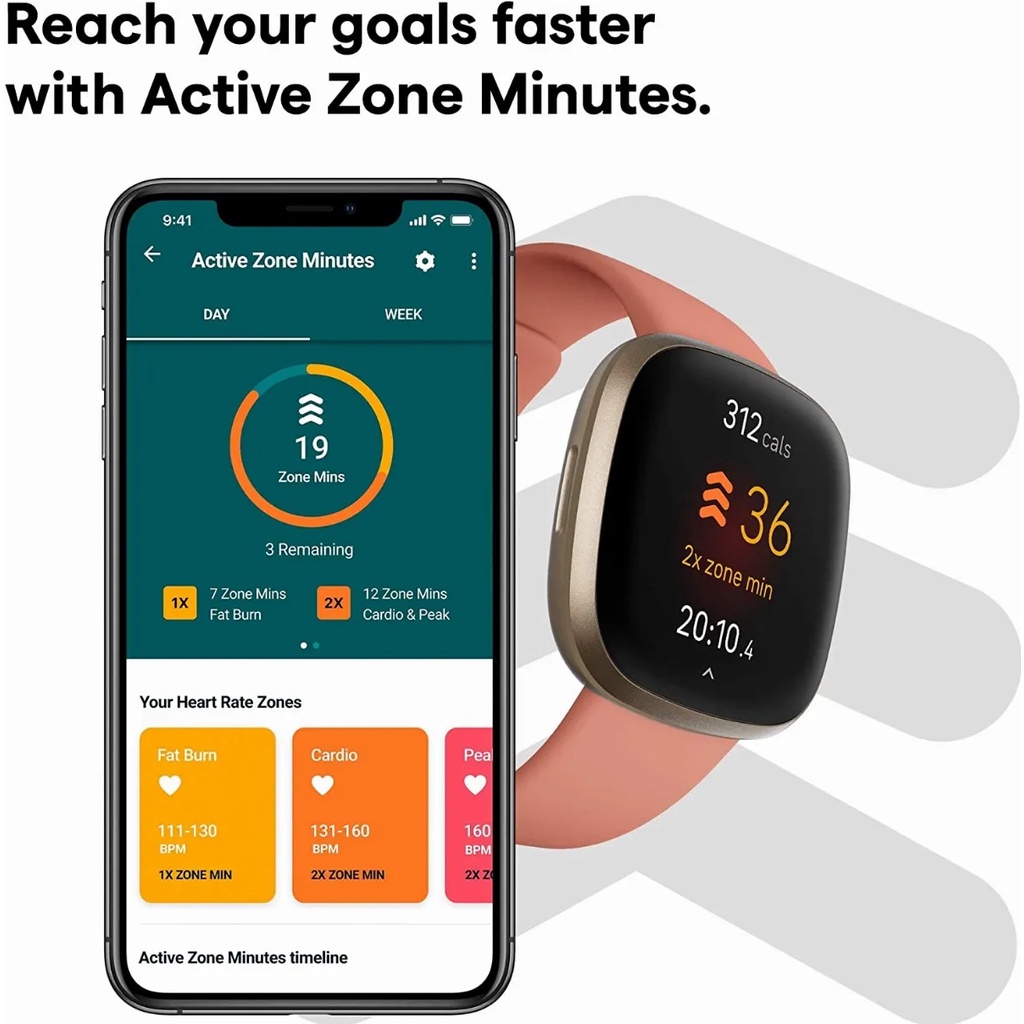 Fitbit Versa 3 Motivational He - Smartwatch X 评论和价格