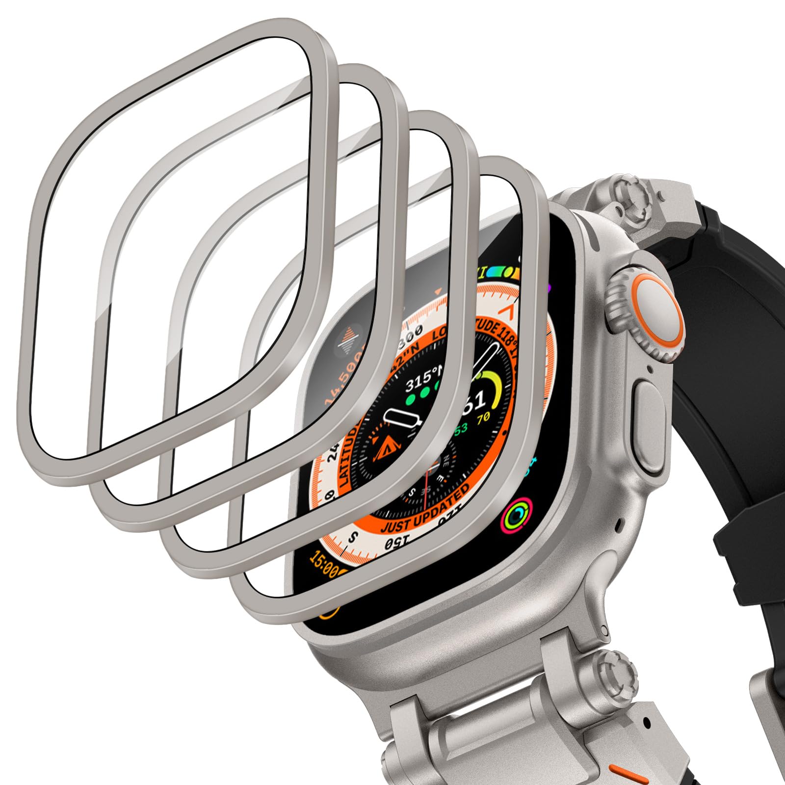 Aluminium Alloy Case+Tempered  - Smartwatch Case 评论和价格