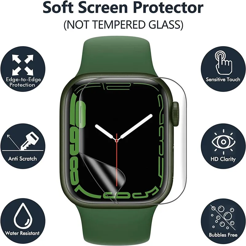 3PCS Hydrogel Film for Apple W - Watch Case Bumper 评论和价格
