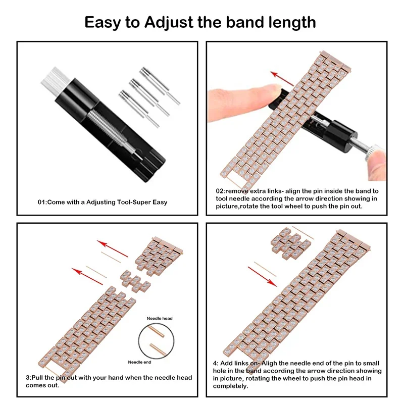 20mm 22mm Diamond Band for Sam - Titan Smartwatch Accessories 评论和价格